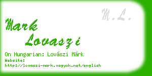 mark lovaszi business card
